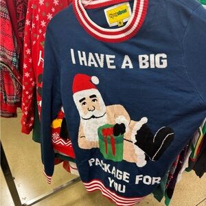 Tipsy Elves Navy Santa Crewneck Sweater